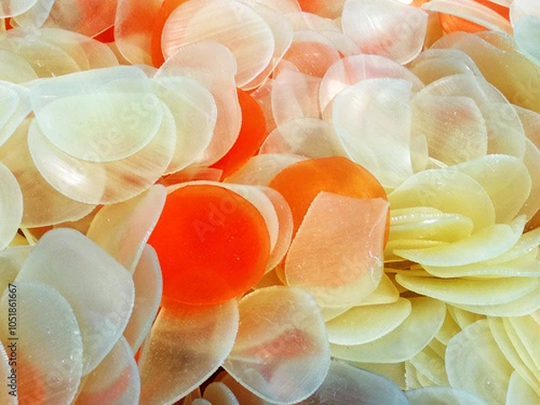 Obraz Prawn cracker sold in supermarkets.