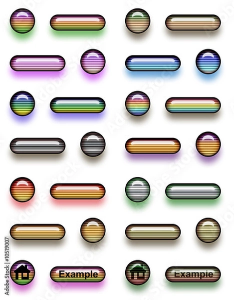 Obraz Luminous striped buttons