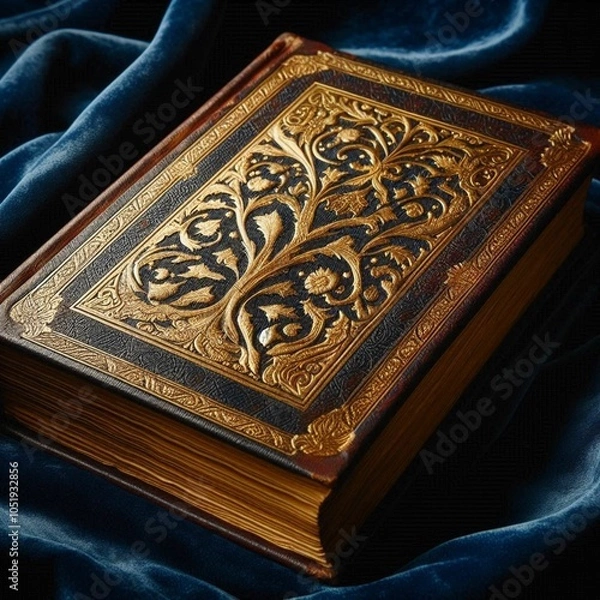 Obraz old book isolated on black