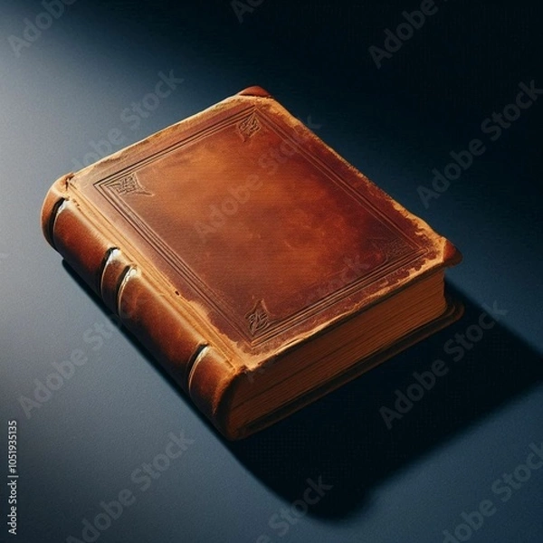 Obraz old book isolated on black