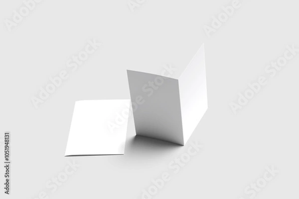 Fototapeta A4 Bifold Brochure Blank Background