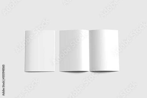 Fototapeta A4 Bifold Brochure Blank Background
