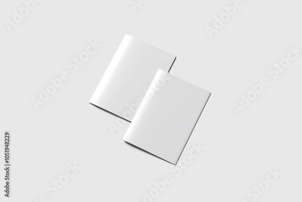 Fototapeta A4 Bifold Brochure Blank Background
