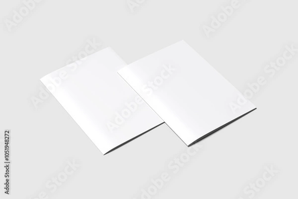 Fototapeta A4 Bifold Brochure Blank Background