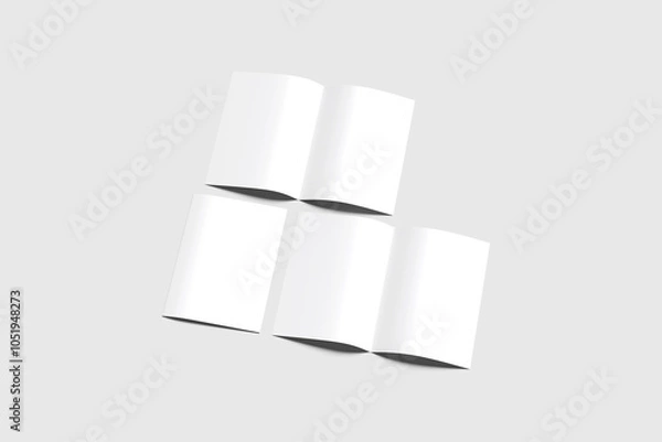 Fototapeta A4 Bifold Brochure Blank Background