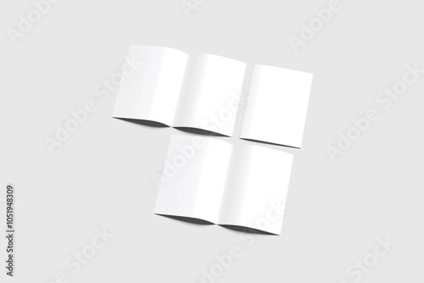 Fototapeta A4 Bifold Brochure Blank Background
