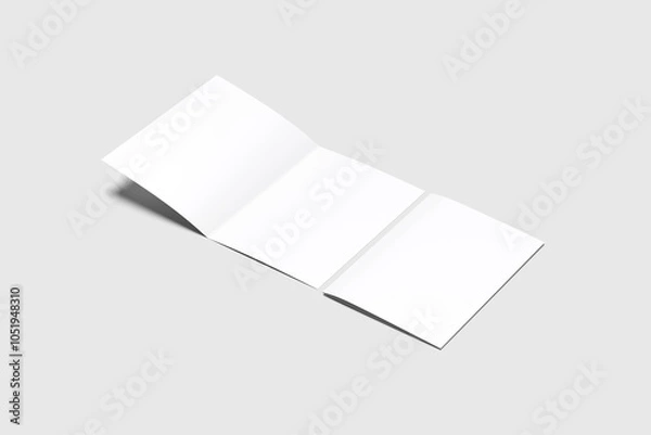 Fototapeta A4 Bifold Brochure Blank Background