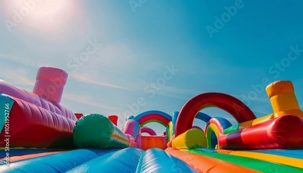 Obraz The Sky's the Limit: A Vibrant Adventure in the Inflatable Bounce House