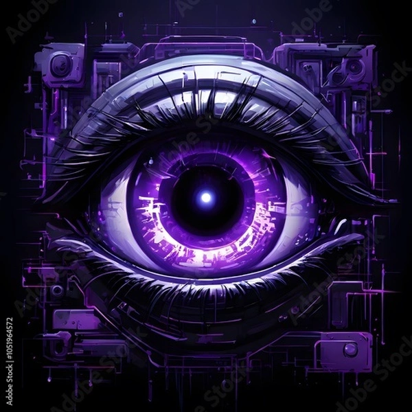 Obraz artificial intelligence concept design with futuristic look