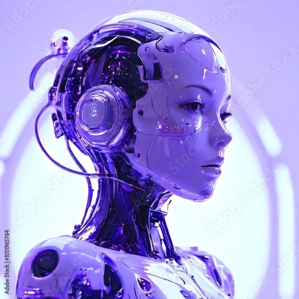 Obraz artificial intelligence concept design with futuristic look