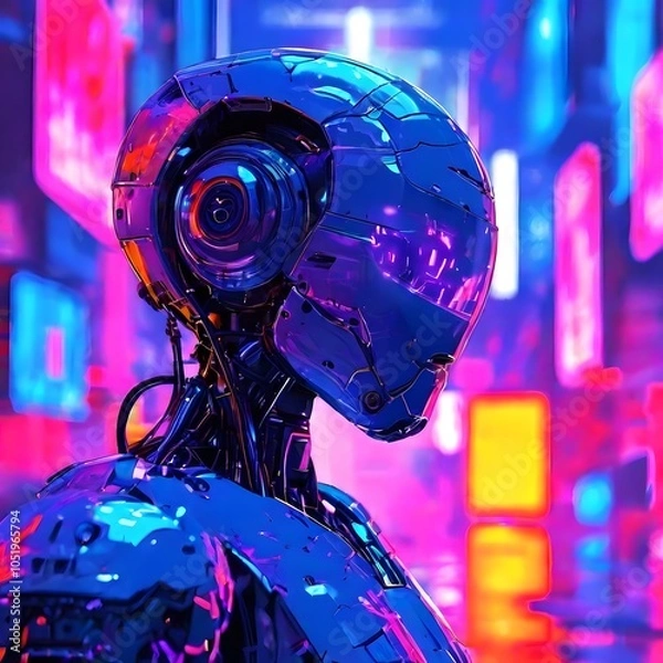 Obraz artificial intelligence concept design with futuristic look
