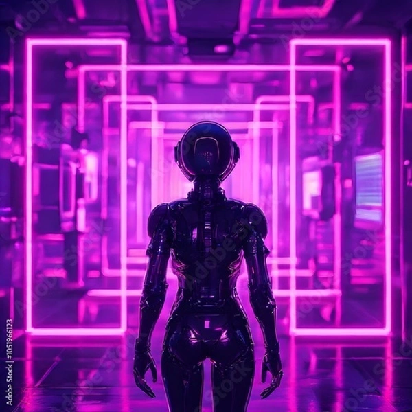 Obraz artificial intelligence concept design with futuristic look