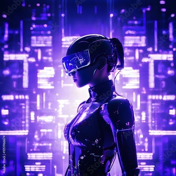 Obraz artificial intelligence concept design with futuristic look