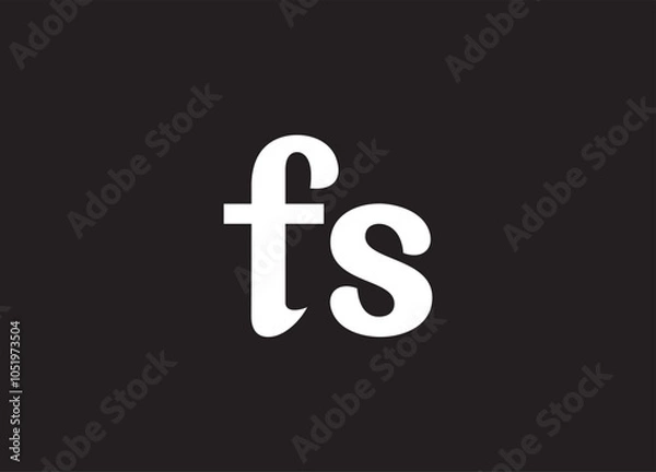 Fototapeta FS letter logo and initial logo design
