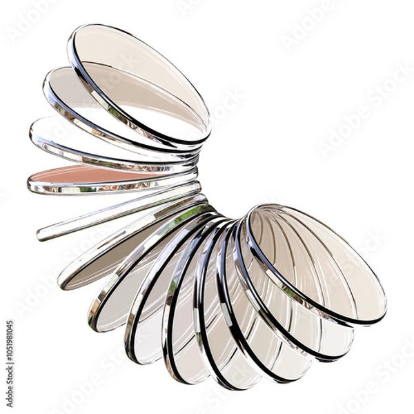 Obraz flower abstract shape glass 3d illustration