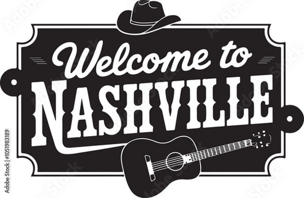 Obraz Nashville Welcome Sign Vector