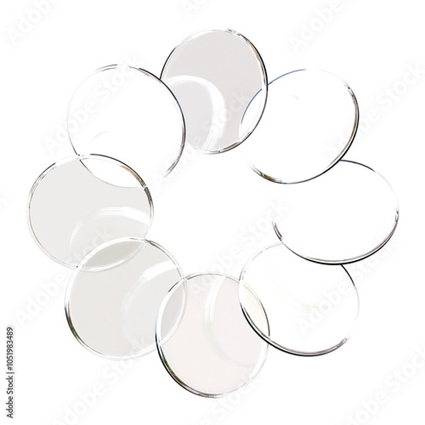 Obraz flower abstract shape glass 3d illustration