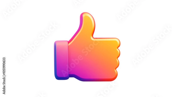 Fototapeta Vibrant Like Icon with Colorful Gradient Design