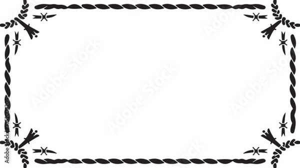 Obraz Wild West Style Frame Vector Illustration