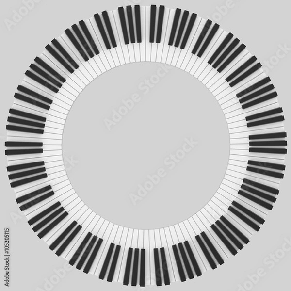 Fototapeta black and white piano keyboard