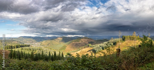 Fototapeta Herbstliche Landschaft im wunderschönen Sauerland