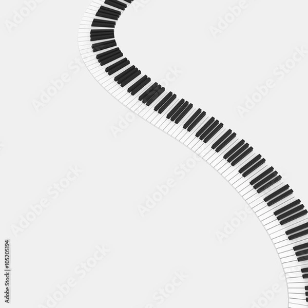 Fototapeta black and white piano keyboard