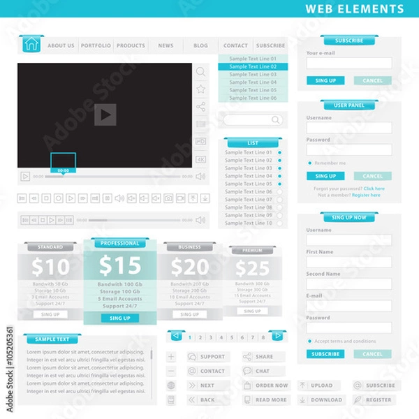 Obraz Web elements