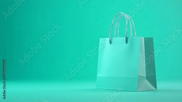 Obraz Simple paper shopping bag generative ai