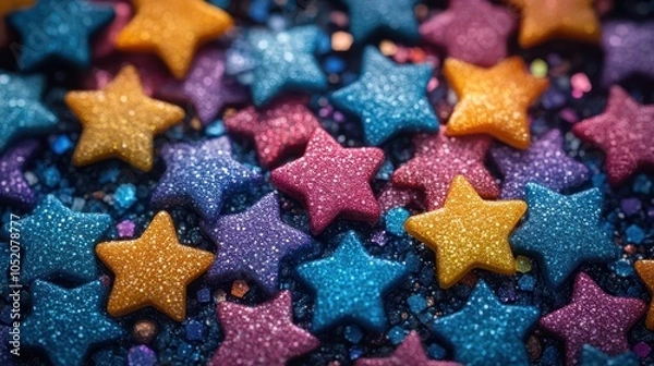 Fototapeta digital concept of user feedback ratings represented by colorful stars and comments, illustrating the importance of reputation management in online platforms, with a clean and engaging layout