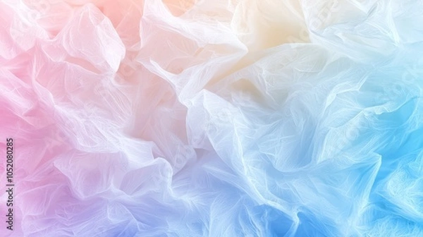 Obraz A soft pastel abstract background exploring the ethereal beauty of flowing textures in gentle hues of pink and blue