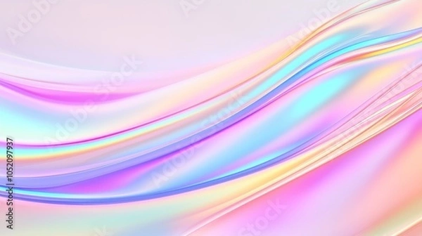 Fototapeta A dreamy cascade of iridescent colors merging gracefully across a subtle background for a serene visual experience