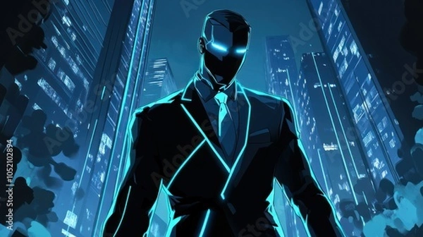 Fototapeta Cyberpunk Cityscape