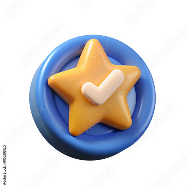 Obraz 3d quality icon isolated on transparent background