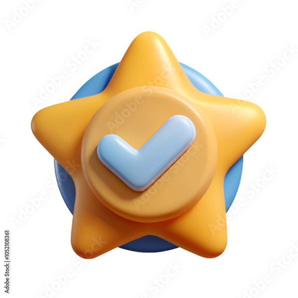 Obraz 3d quality icon isolated on transparent background