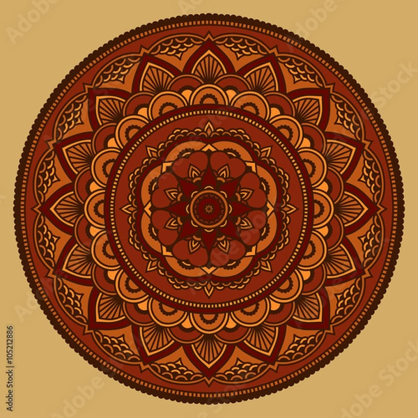 Fototapeta Vector color mandala.
