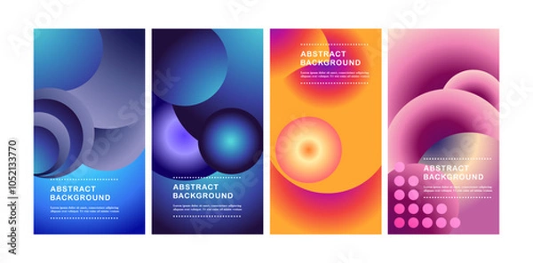 Fototapeta Abstract Geometric background design collection. Unique designs, printable posters, banners, template concept designs.