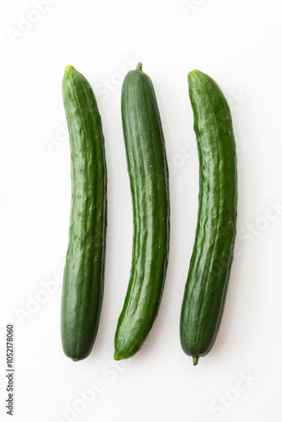 Fototapeta 白背景にきゅうり