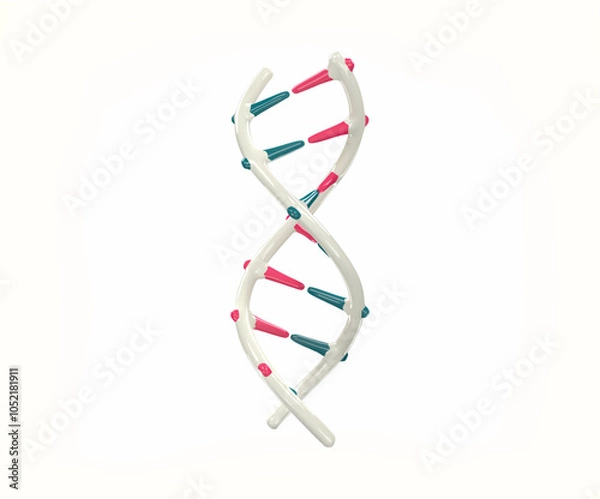 Fototapeta DNA 3d icon. DNA isolated 3d vector