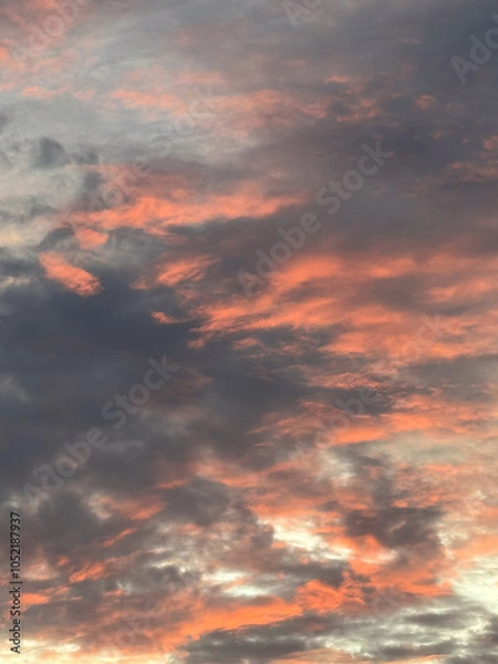 Fototapeta red sunset sky