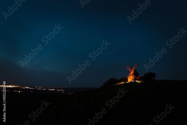 Obraz Nuit sur le Moulin de Verzenay