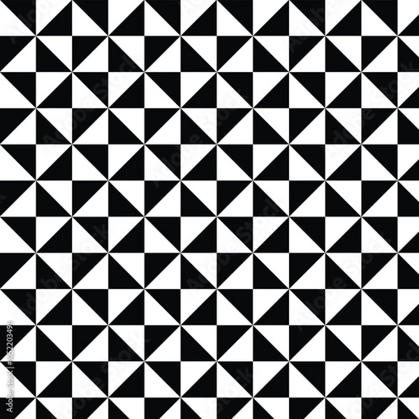 Obraz Geometrical white and black tile  pattern design