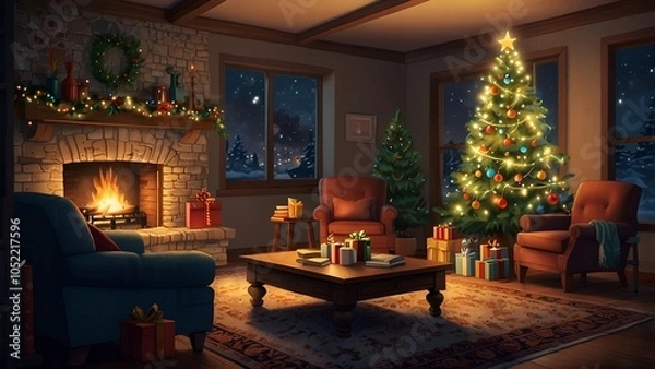 Obraz Warm Winter Night