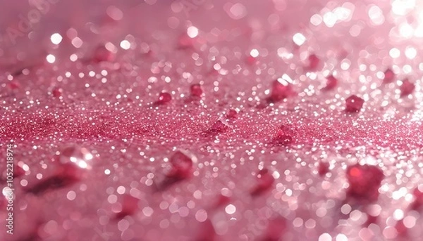 Fototapeta Background with Sparkling and Shimmering Pink Particles