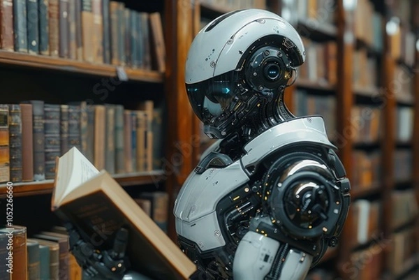 Obraz Robot in a Library