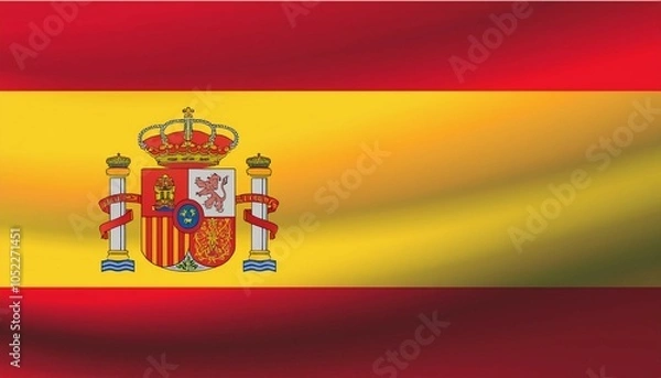 Obraz spanish flag waving national symbol graphic