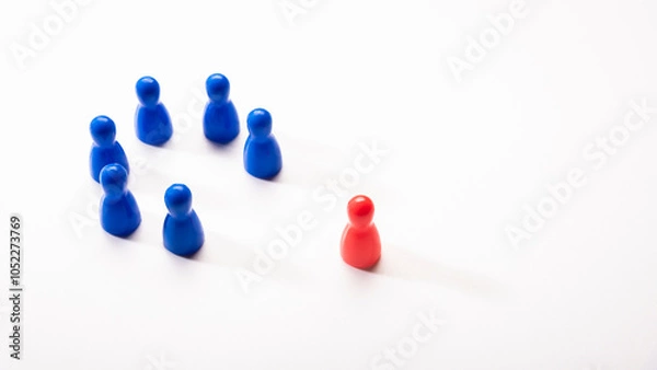 Obraz outstanding red in seven blue team