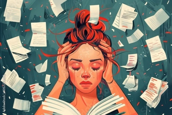 Fototapeta Overwhelmed by Thoughts