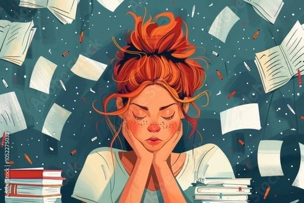 Fototapeta Overwhelmed by Thoughts