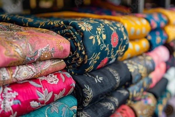 Fototapeta Colorful Textile Display