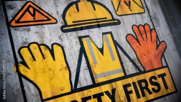 Fototapeta Safety First Signage